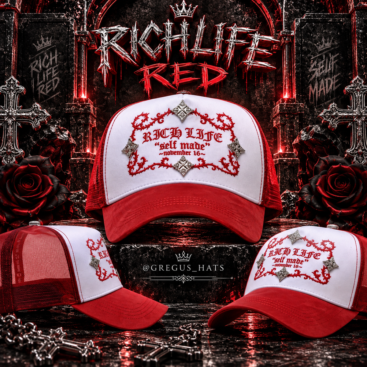 Barbas x RøM - RichLife Red/White