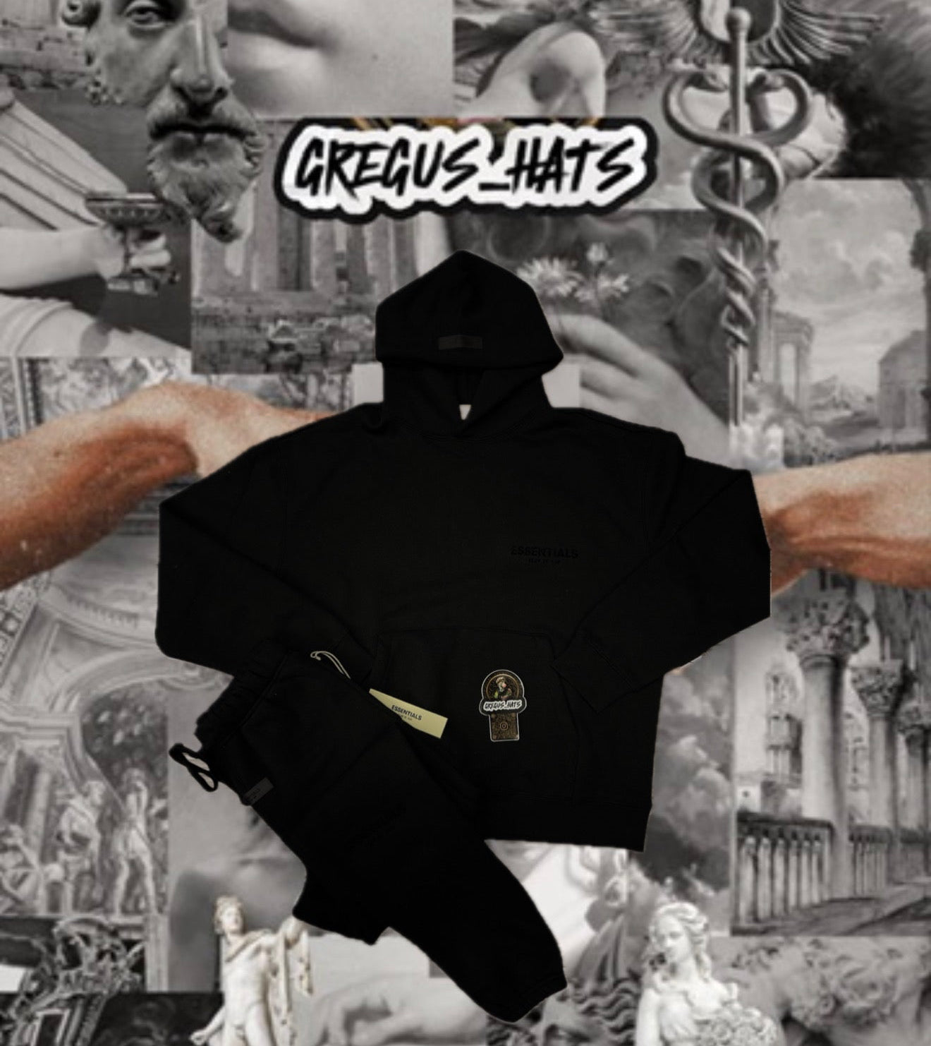 Set Essential ( PANTS & HOODIE ) Stretch Limo