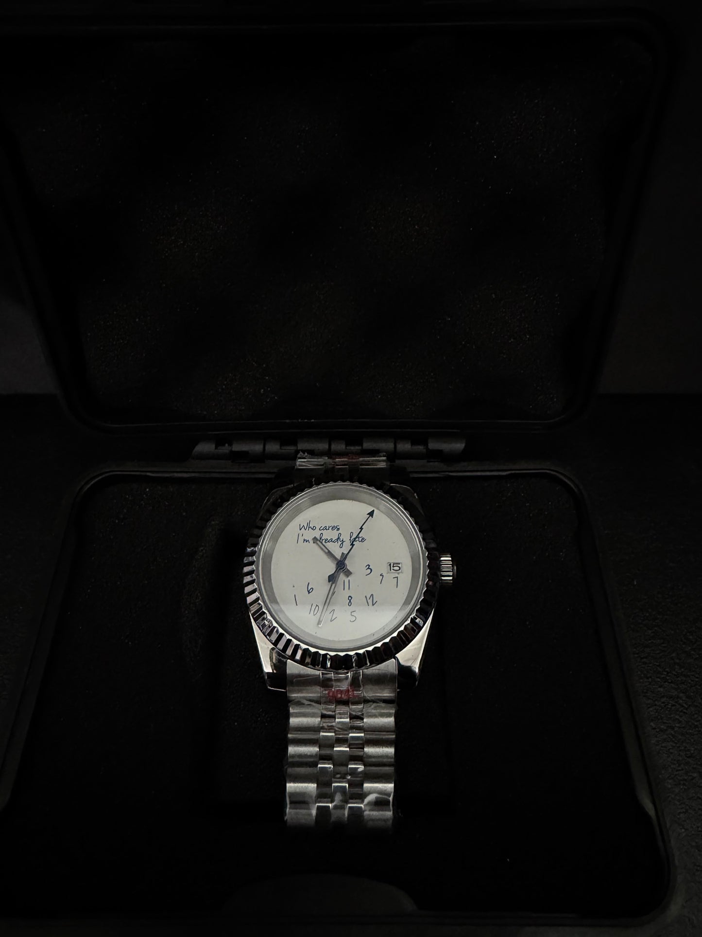 “ Who cares I’m already late” By Seiko watch