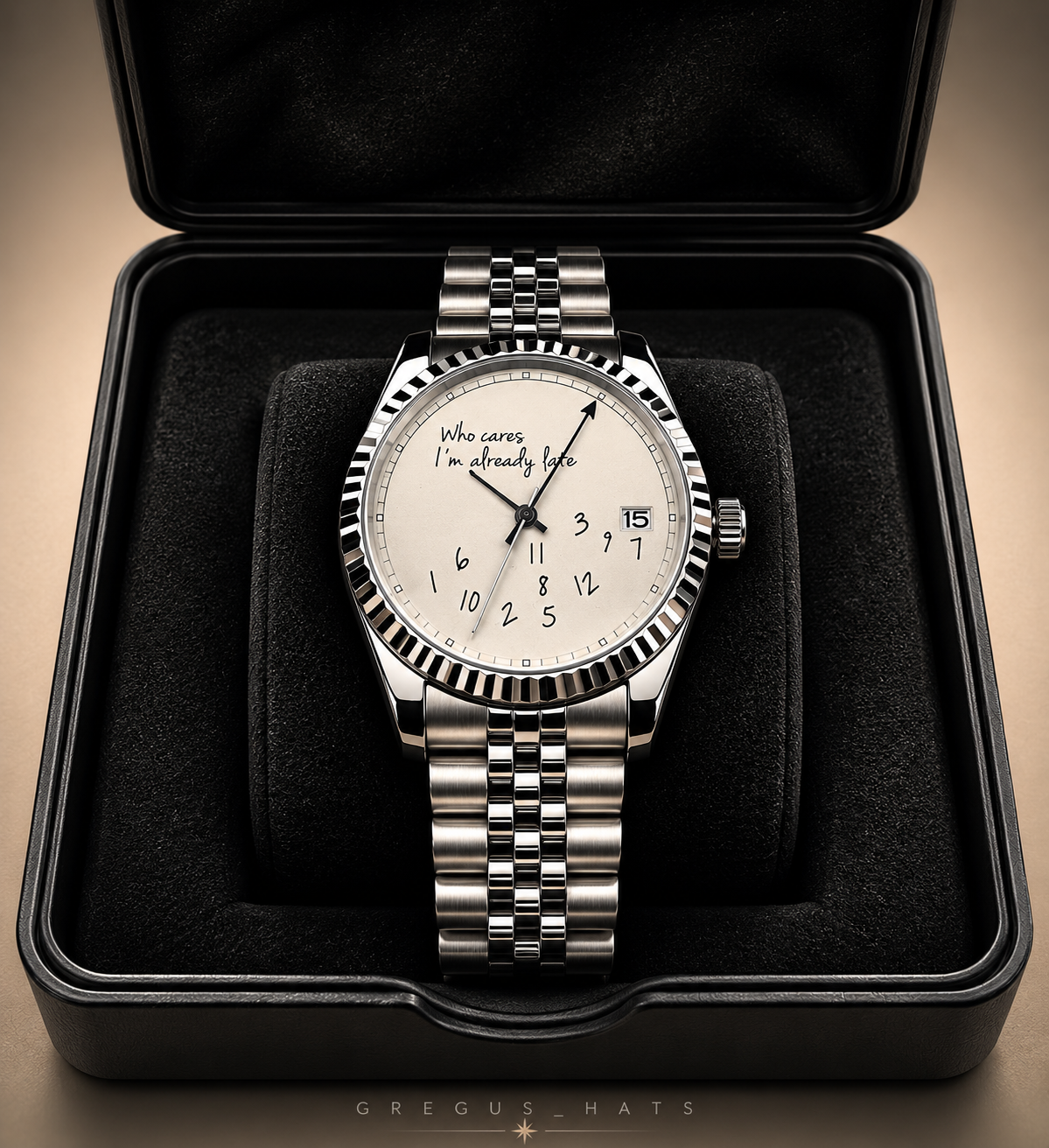 “ Who cares I’m already late” By Seiko watch