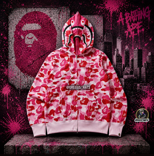 Vape Hoodie (PINK) Doble Gorro