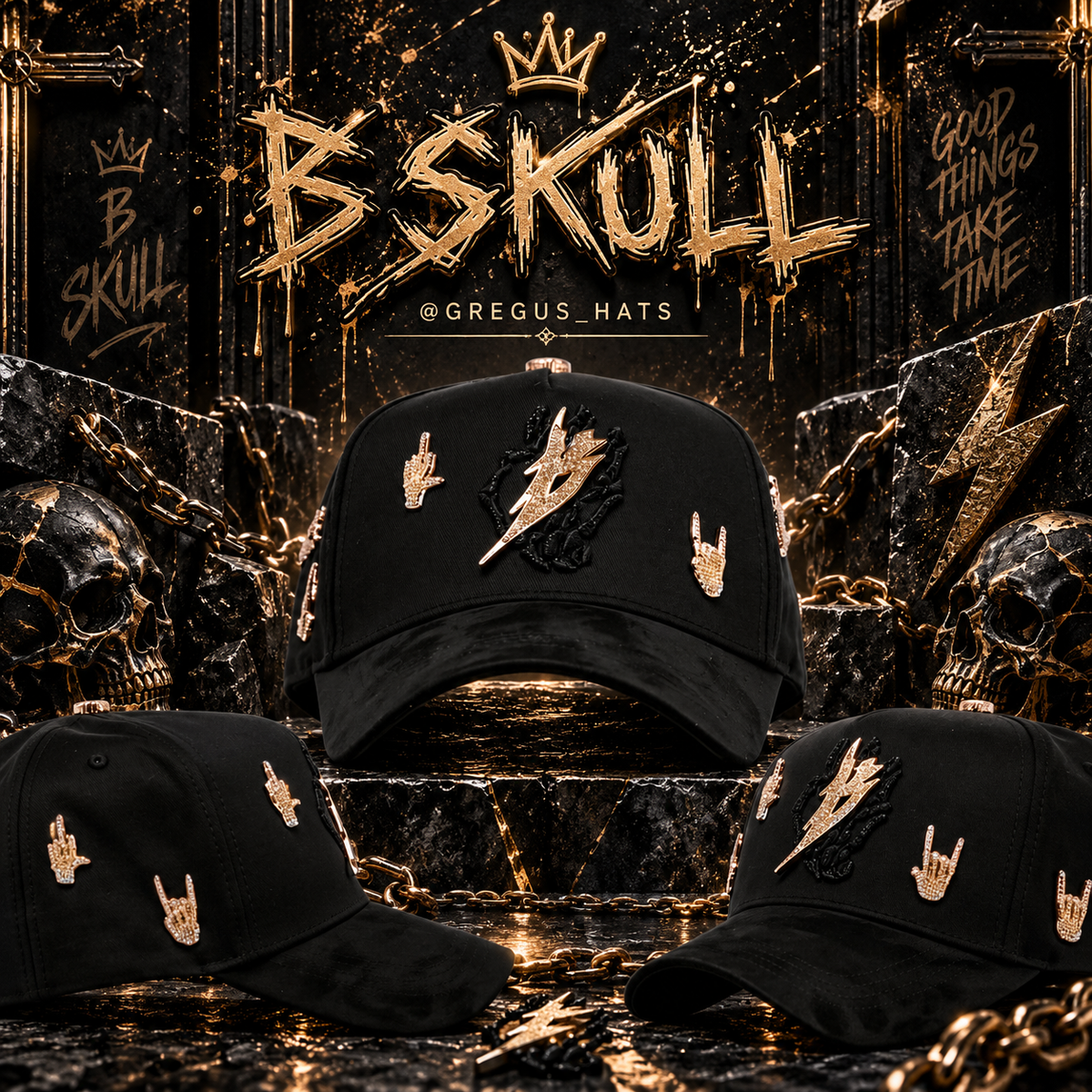 Barbas x RøM - B Hand Skull