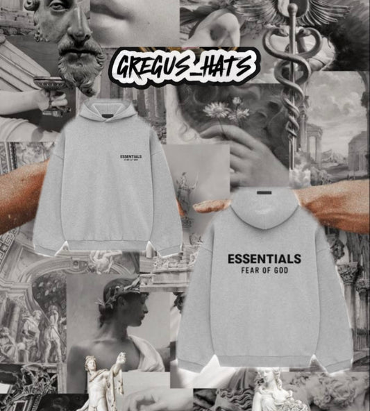 FEAR OF GOD
ESSENTIALS HOODIE
- Light heather Gray