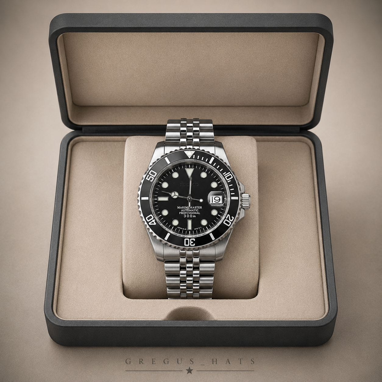 Seiko Submariner Mod (Date Black Dial)