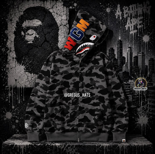 Vape Hoodie (Blk/Gray) Doble Gorro