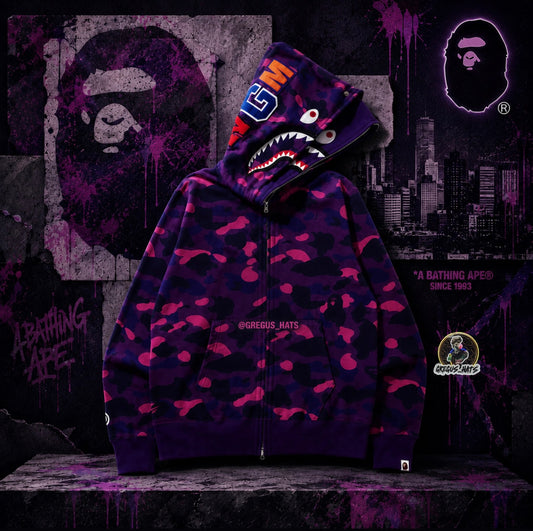 Vape Hoodie (PURPLE) Doble Gorro